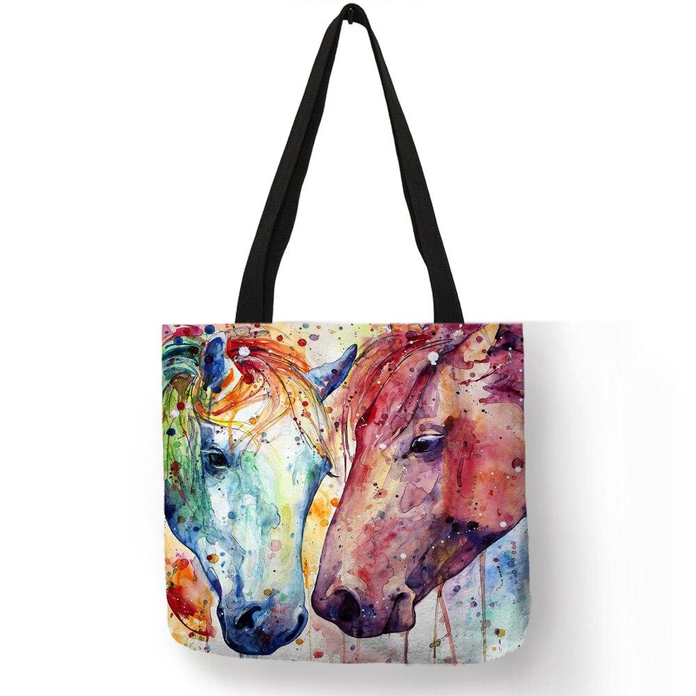 Watercolor Horse Tote Bag