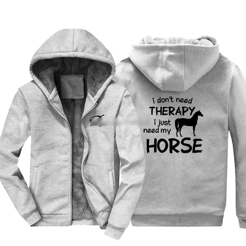 Horse Printed Hooded Jacket