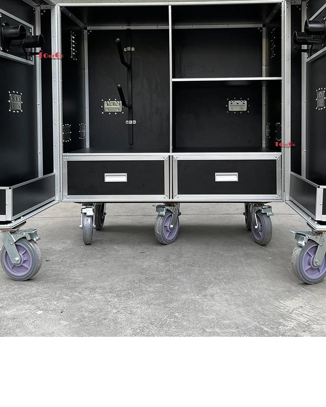 Middle Lockable Aluminum Horse Equipment Storage Flight Case Saddle Tack Cabinet Locker
